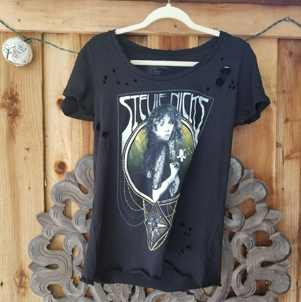 Hand made Distressed Stevie Nicks Tee - Picture 1 of 1
